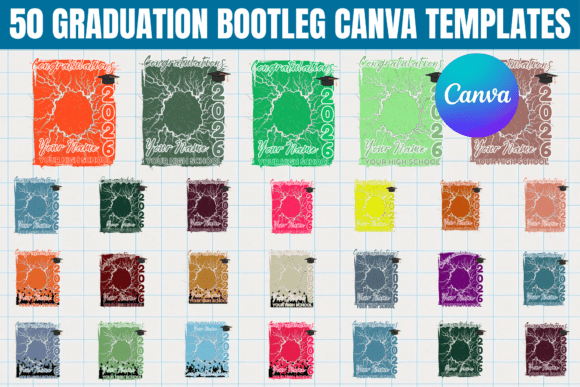 50 Graduation Bootleg Canva Templates: Your Free Design Toolkit