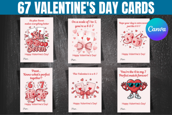 67 Valentine's Day Cards Template: Modern Tween & Teen Designs