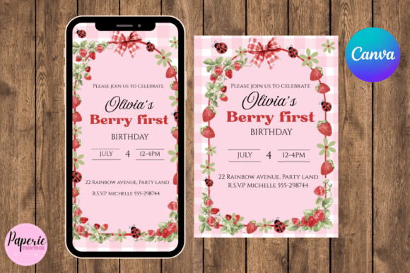 Berry First Birthday Invitation Editable: A Sweet Design Guide