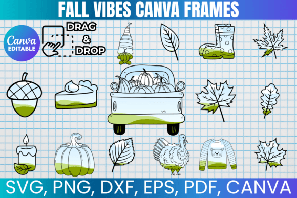 Bring Autumn Vibes to Your Designs with a Fall Canva Frames Bundle