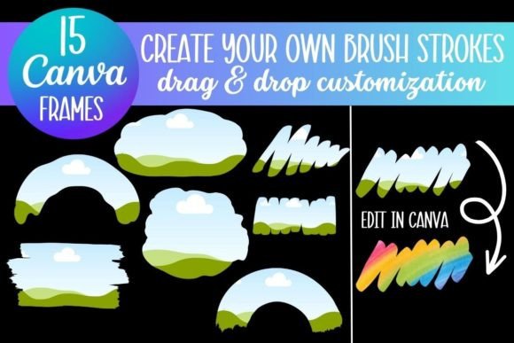Brush Strokes Canva Frame Template: Create Your Own Art