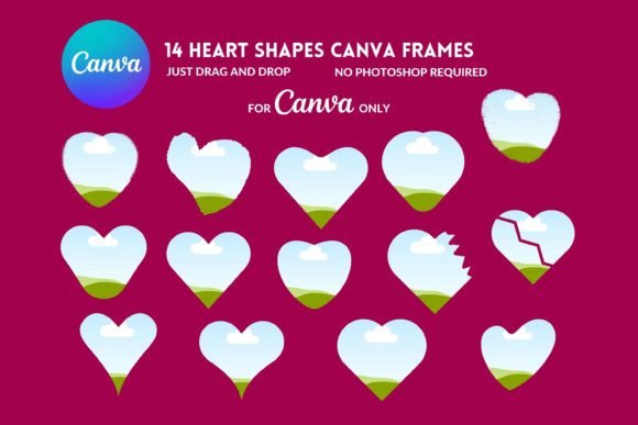 Canva Frames Heart: Handdrawn Hearts for Custom Designs