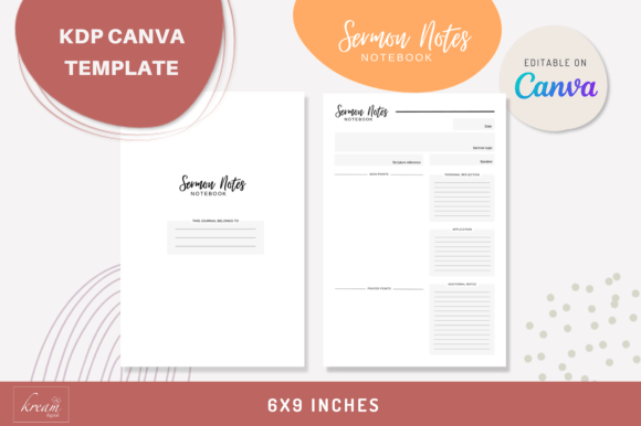 Canva KDP Sermon Notes Notebook: Your Complete Interior Template