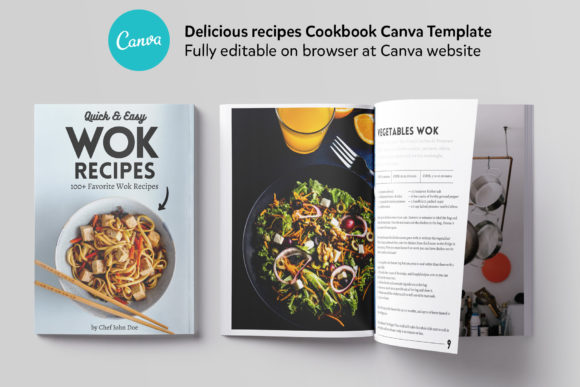 Canva Wok Recipes Cookbook: Share Your Culinary Creations Professionally