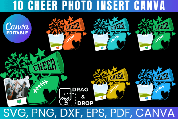Custom Canva Cheer Photo Insert Template for Football