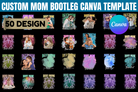 Custom Mom Bootleg Canva Template: Your 90s Design Toolkit