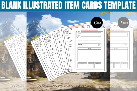 Elevate Your Game: The Blank Illustrated Item Cards Template