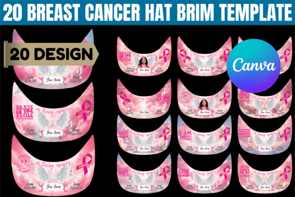 Honor and Awareness: The Power of 20 Breast Cancer Hat Brim Templates