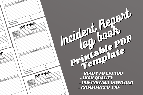 Incident Report Logbook: Your Canva Template for KDP
