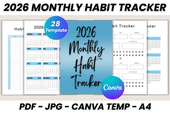 Master Your 2026 Goals with This Canva Habit Tracker