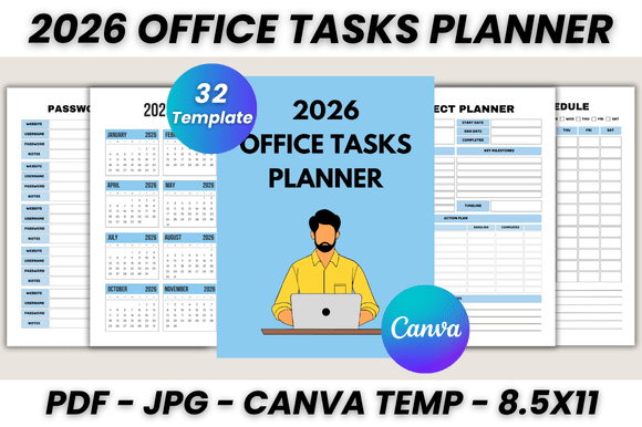 Master Your 2026 Office Tasks with This Canva Planner
