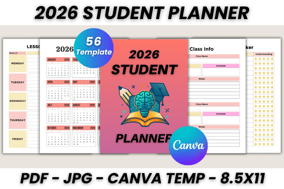 Master Your Academic Year: The 2026 Student Planner Canva Template