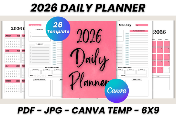 Master Your Year with the 2026 Daily Planner Canva Template